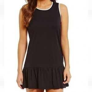 New! Kate Spade New York Ruffled Jersey Chemise Black Large